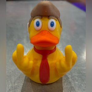 “Donald Trump Duck” Hard Plastic giving the “bird”. Complete with Ear patch
